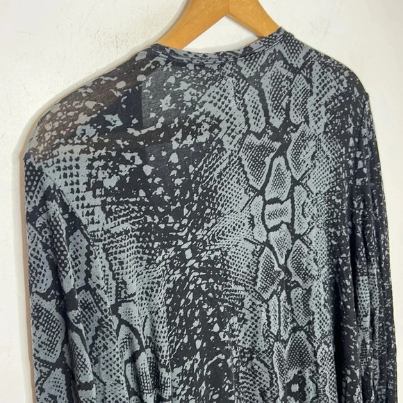 LANE BRYANT Reptile Animal Print Boho Open Waterfall Plus Size Cardigan - Picture 6 of 10